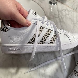 Cheetah print adidas sneakers